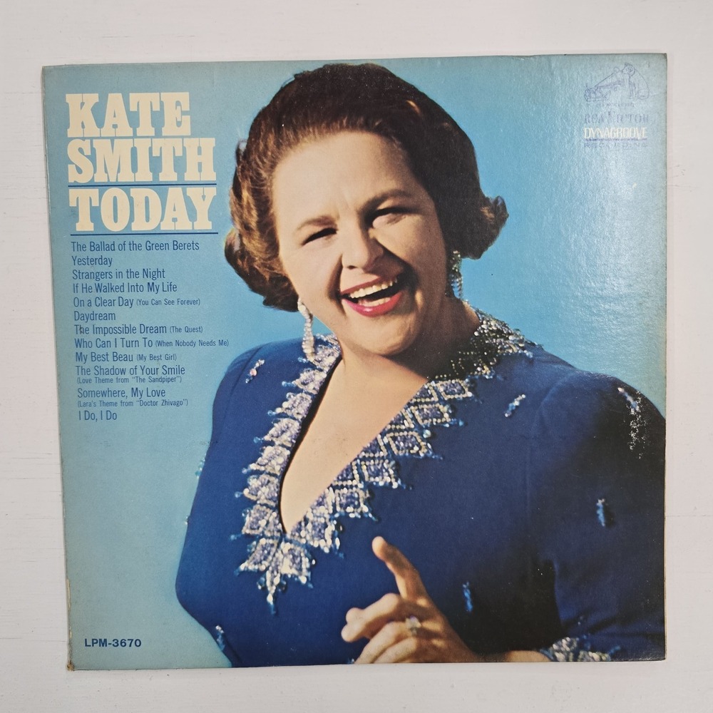 Kate Smith - Today LP VG/VG Vocal Pop 1966 Vintage Vinyl Original Press Stereo